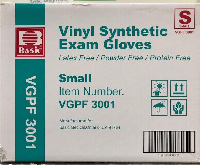 GLOVES; VINYL, SMALL (CARTON-1000)