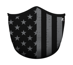 Gray USA Flag w/Ear Loops